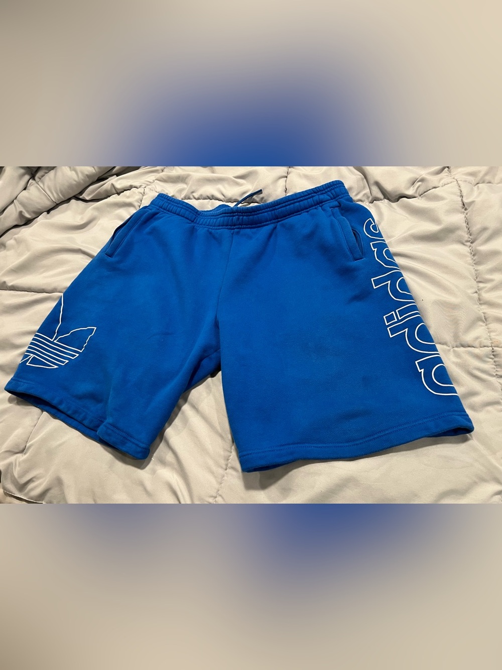 adidas Men's FT OTLN Blue Drawstring Sport/Gym Shorts Size XL